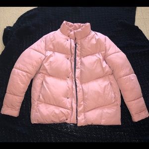 ASOS Oversized Pink Puffer Winter Coat, M